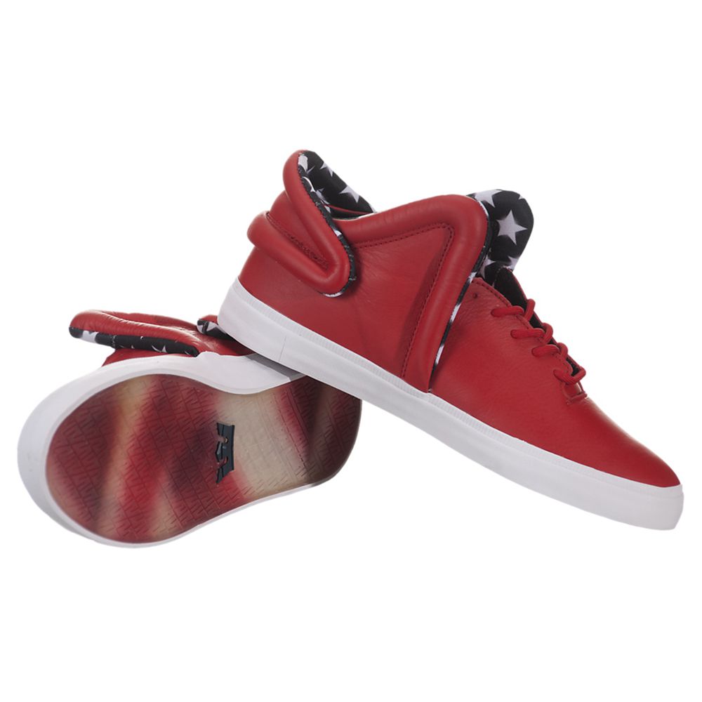 Baskets Supra Falcon Rouge Athlectic Red/White-White Homme | AMV-99546803